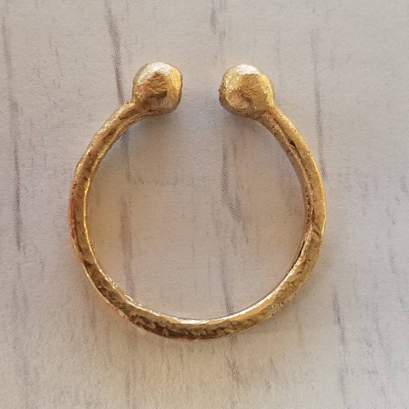 Massiver 14K Goldring - Stapelring Verstellbarer Ehering Statement Ring Goldband Zierlicher Für Ihn von AAurous