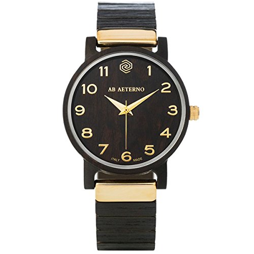 AB AETERNO "Fenix Black 35" Ebenholz Schwarz Swiss Quarz Gold Hypoallergen Damen Uhr AB AETERNO "Fenix Black 35" Ebenholz Schwarz Swiss Quarz Gold Hypoallergen Damen Uhr von AB AETERNO