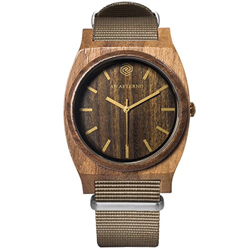 AB AETERNO "Journey Gold Sand Walnuss Holz Swiss Quarz Hypoallergen Unisex Uhr von AB AETERNO