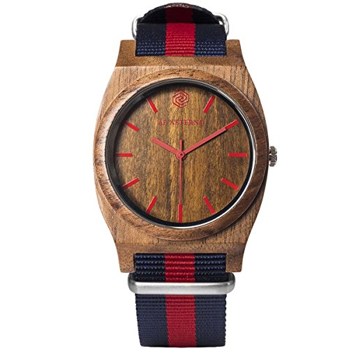 AB AETERNO "Journey Red Blue Walnuss Holz Rot Swiss Quarz Blau Hypoallergen Unisex Uhr AB AETERNO "Journey Red Blue Walnuss Holz Rot Swiss Quarz Blau Hypoallergen Unisex Uhr von AB AETERNO