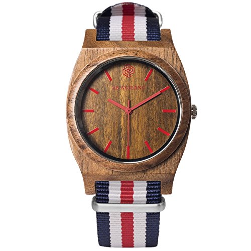 AB AETERNO Journey Red Blue White Walnuss Holz Rot Swiss Quarz Weib Blau Hypoallergen Unisex Uhr AB AETERNO Journey Red Blue White Walnuss Holz Rot Swiss Quarz Weib Blau Hypoallergen Unisex Uhr von AB AETERNO