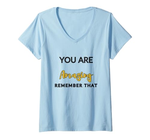Damen Du bist unglaublich, erinnere dich an das Design T-Shirt mit V-Ausschnitt von AB Designs