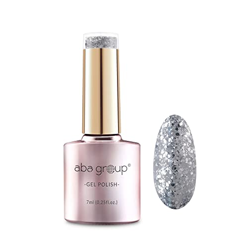 Aba Group Hybridlacke Glitter 7ml, Hybrid Nagellack UV LED Nagellack, Hybrid Maniküre Soak Off Nail Polish, Farblack für Farbintensive Fingernägel Ergiebig und Langlebig Nail Polish (First Snow 531) von ABA GROUP