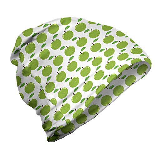 ABAKUHAUS Apfel Unisex Beanie, Wiederholen von Juicy Fruit, Wandern im Freien, Lime Green Green von ABAKUHAUS