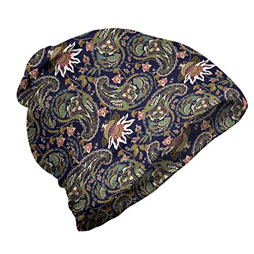 ABAKUHAUS Jacobean Unisex Beanie, Paisley, Wandern im Freien, Indigo Multicolor von ABAKUHAUS