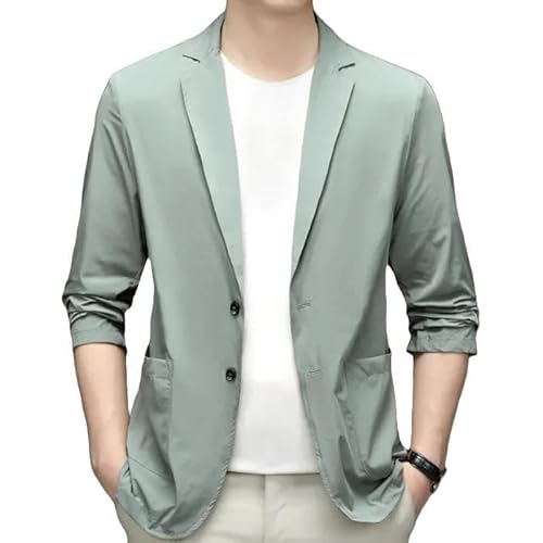 ABARTY Herren Blazer Regular Fit Anzugjacke Eisseide Stoff Sommer Leichte Jacke Business Casual Sportmantel Zweiknopf Anzugjacken Ungefüttert Anzug Smoking Für Reise Frühling Grün XXL ABARTY Herren Blazer Regular Fit Anzugjacke Eisseide Stoff Sommer Leichte Jacke Business Casual Sportmantel Zweiknopf Anzugjacken Ungefüttert Anzug Smoking Für Reise Frühling Grün XXL von ABARTY