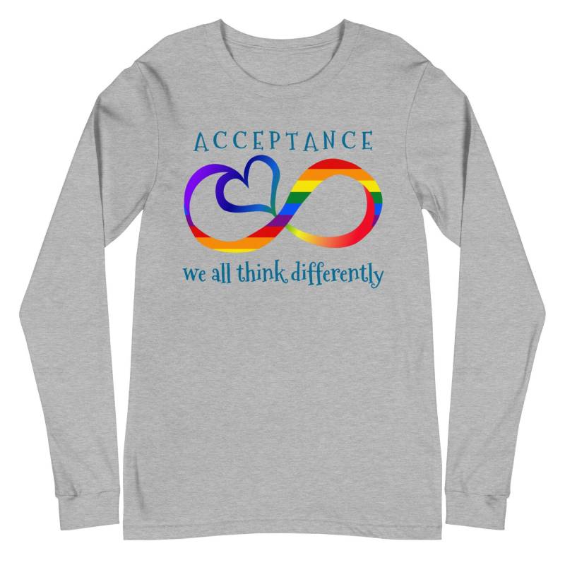 Akzeptanz We All Think Differently Neurodiversity Unisex Langarm T-Shirt #acceptance von ABAsouthwestVA