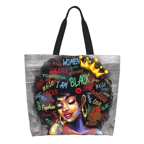 ABC ARTES Tragetasche für Damen, afrikanische amerikanische Tragetaschen für Frauen, leichte Umhängetasche, Handtasche für Reisen, Arbeit, Fitnessstudio, Curl Magic 3, Einheitsgröße ABC ARTES Tragetasche für Damen, afrikanische amerikanische Tragetaschen für Frauen, leichte Umhängetasche, Handtasche für Reisen, Arbeit, Fitnessstudio, Curl Magic 3, Einheitsgröße von ABC ARTES