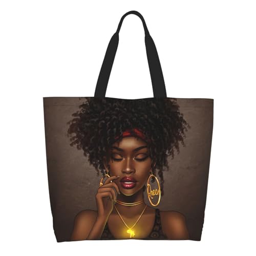 ABC ARTES Tragetasche für Damen, afrikanische amerikanische Tragetaschen für Frauen, leichte Umhängetasche, Handtasche für Reisen, Arbeit, Fitnessstudio, Melanin Queen, Einheitsgröße ABC ARTES Tragetasche für Damen, afrikanische amerikanische Tragetaschen für Frauen, leichte Umhängetasche, Handtasche für Reisen, Arbeit, Fitnessstudio, Melanin Queen, Einheitsgröße von ABC ARTES