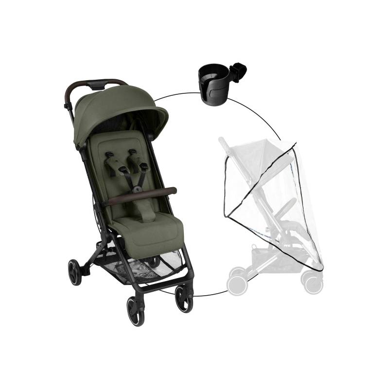 Abc Design Buggy Ping 3 Travel inkl. Becherhalter und Regenschutz gruen von ABC Design