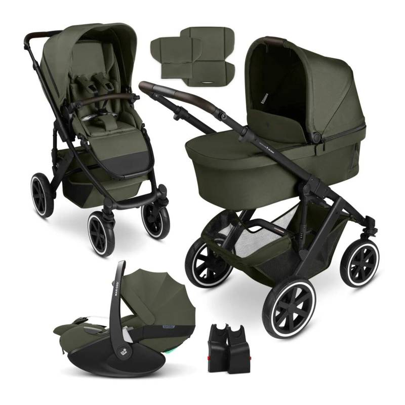 Abc Design Kombikinderwagen Salsa 5 Air inkl. Babyschale Pebble 360 Pro 2 oliv von ABC Design
