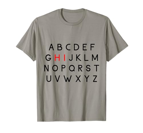 ABC Alphabet Hi T-Shirt Herren Damen Kinder T-Shirt von ABC Shirts