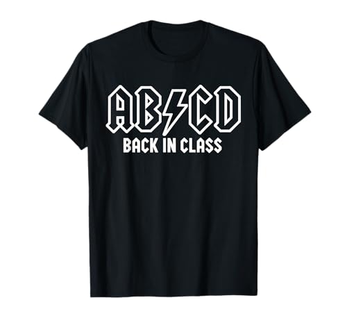 Rock Back to School ABCD Back in Class Lehrer Jungen Mädchen T-Shirt von ABCD Back In Class School Teacher Kids Boys Girls