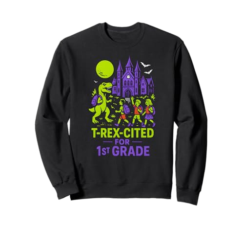 Dinosaurier-T-Rex-zitierte süße Kinder zurück zur Schule Sweatshirt Dinosaurier-T-Rex-zitierte süße Kinder zurück zur Schule Sweatshirt von ABCD Back To School Happy First Day Apparel