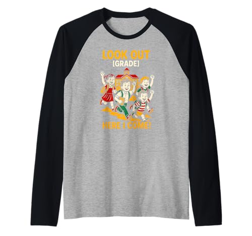 Erster Schultag Pass auf, ich komme, süße Kinder Raglan Erster Schultag Pass auf, ich komme, süße Kinder Raglan von ABCD Back To School Happy First Day Apparel