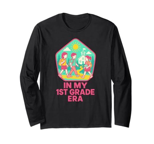 Erster Tag in meiner Klassenzeit Süße Frauen zurück zur Schule Langarmshirt von ABCD Back To School Happy First Day Apparel