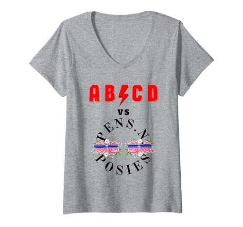 Damen AB/CD vs Pens and Posies Rock n Roll Baby, Kleinkind & Kinder T-Shirt mit V-Ausschnitt Damen AB/CD vs Pens and Posies Rock n Roll Baby, Kleinkind & Kinder T-Shirt mit V-Ausschnitt von ABCD Pens and Posies Kids Gifts