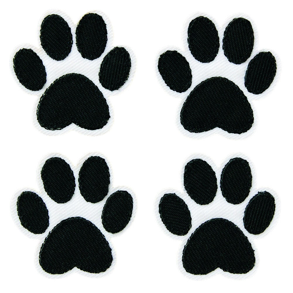 4 Bügelbilder Pfoten Paws Patches, Nähzubehör, Nähzutaten, Flicken 4 Bügelbilder Pfoten Paws Patches, Nähzubehör, Nähzutaten, Flicken von ABCDesignerin