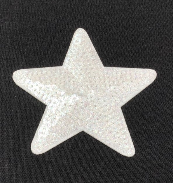 6cm, Stern, Pailletten, Aufnäher, Patches, Bügelbilder von ABCDesignerin