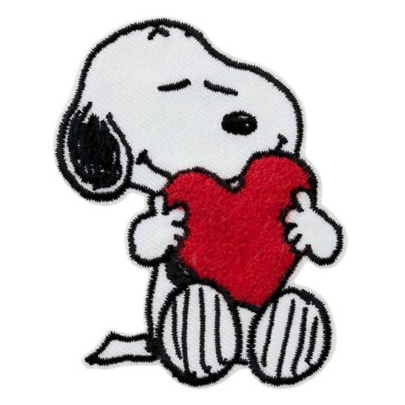 Bügelbild „Snoopy Mit Herz" - Peanuts Lizenz Patch Für Nähen, Deko, Jeans, Taschen, Flicken & Geschenkideen, Applikation 5, 5 × 7 cm von ABCDesignerin