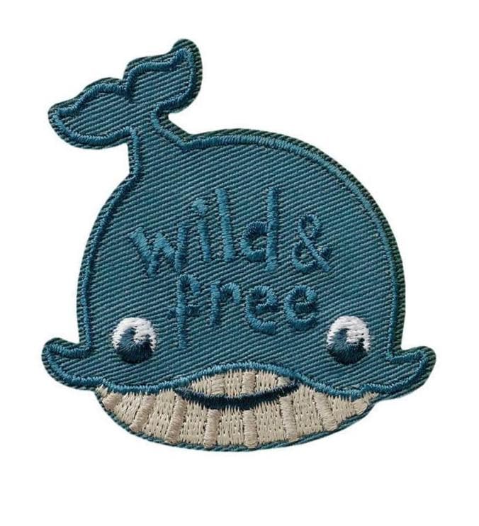 Bügelbild Wal Wild & Free, Blauwal, Walfisch, Meeressäuger, Meer, Maritim, Patches, Nähen, Flicken, Nähzubehör Bügelbild Wal Wild & Free, Blauwal, Walfisch, Meeressäuger, Meer, Maritim, Patches, Nähen, Flicken, Nähzubehör von ABCDesignerin