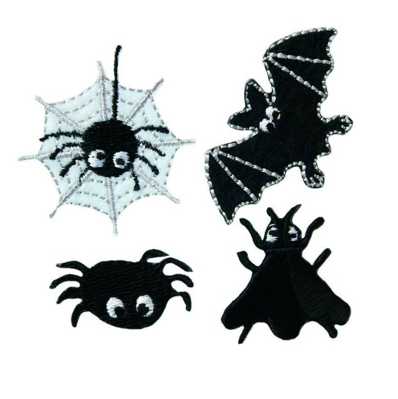 Bügelbilder 4 Motive Spinne Fliege Fledermaus Im Netz, Aufnäher, Patches, Flicken, Nähzutaten Bügelbilder 4 Motive Spinne Fliege Fledermaus Im Netz, Aufnäher, Patches, Flicken, Nähzutaten von ABCDesignerin