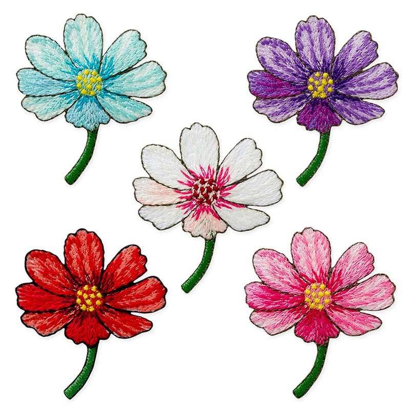 Bügelbilder Blume Mit Stiel Blüten, Nähen, Patches, Nähzutaten, Aufnäher, Bügelbild, Aufbügler, Zum Aufbügeln von ABCDesignerin