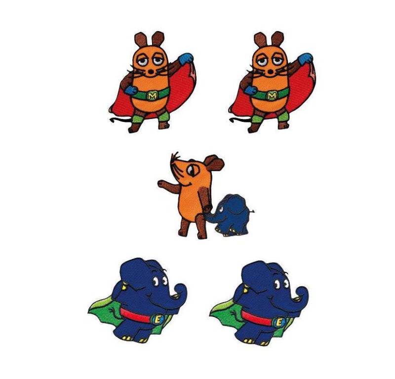 Sendung Mit Der Maus Bügelbilder, Die Maus© Superhelden, Applikation, Patch, Flicken, Nähen, Nähzubehör, Nähzutaten von ABCDesignerin