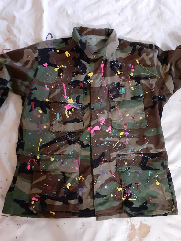 Splatter Paint Camo Jacke - Paintfarben Und Muster Anpassbar von ABCDesignsByCari