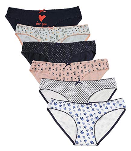 ABClothing Damen Soft Bikini Höschen 6er Pack Vary XL von ABClothing