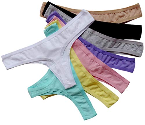 ABClothing Frauen 8 Pack Baumwolle Gstring Underwares L von ABClothing