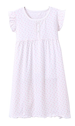 ABClothing Girls 'Flattern Sleeve Graphic Sleep Nachtkleid Age 2 3 Weiß von ABClothing