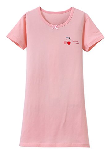 ABClothing Kleinkind-Mädchen-Baumwollnachthemd-Schlaf-Hemden Baumwollnachtwäsche 13-14 Jahre Rosa von ABClothing