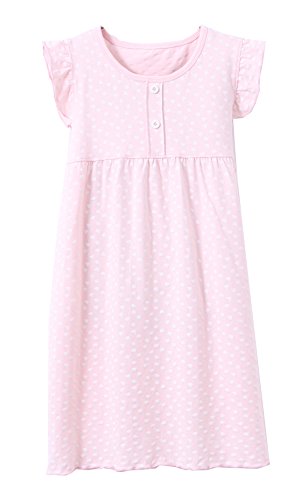 ABClothing Mädchen Flügelärmeln Rüschensaum Schlafkleid 7-8 Pink von ABClothing