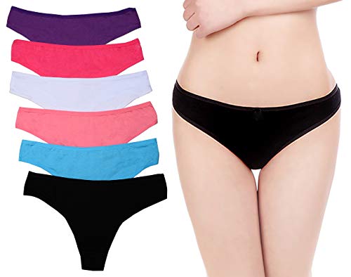 ABClothing Women's 6-8 Pack Cotton Thongs G-String & Tangas Assort Color X-Small 6 Pack Vary … von ABClothing