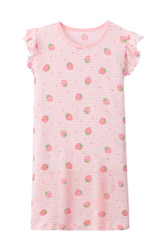 Kids Girl Pure Cotton Kleid mit Rundhalsausschnitt Pink 5 6 Jahre alt von ABClothing