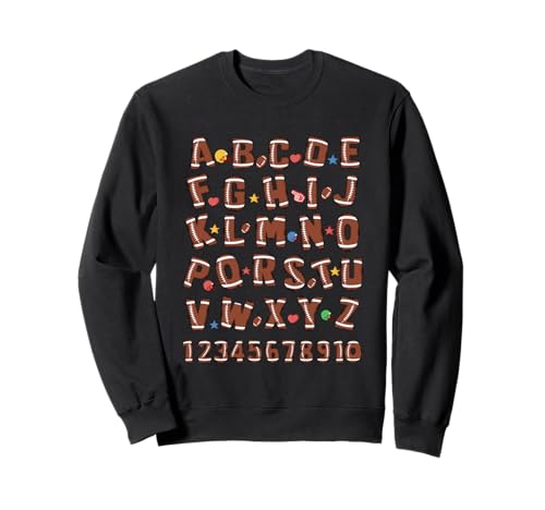 Alphabet Fußball ABCs Buchstaben Kinder Jungen Mädchen Lehrer Sweatshirt von ABCs Football Back to School Letters Tee