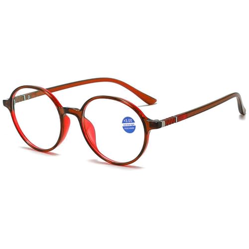 ABETOS Damen Herren Lesebrillen Runde Blaulichtfilter Rund Retro Mode Leicht Lesehilfe Sehhilfe Anti Blaulicht Lesebrillen 0.0 1.0 1.5 2.0 2.5 3.0, Rot+2.0 ABETOS Damen Herren Lesebrillen Runde Blaulichtfilter Rund Retro Mode Leicht Lesehilfe Sehhilfe Anti Blaulicht Lesebrillen 0.0 1.0 1.5 2.0 2.5 3.0, Rot+2.0 von ABETOS