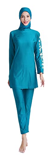ABEUTY Muslimisches Badeanzug für Damen, voller Anzug, Übergröße, Burkini islamischer bescheidener Druck von ABEUTY