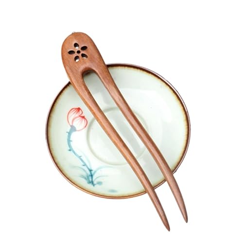 U-förmige Nadel Einfache chinesische Haarstäbe aus Holz, U-förmige Gabeln for Frauen, Duttmacher, Haarnadeln, Zubehör, Retro-Mode, Kopfbedeckungen(Color1) von ABFJHFK