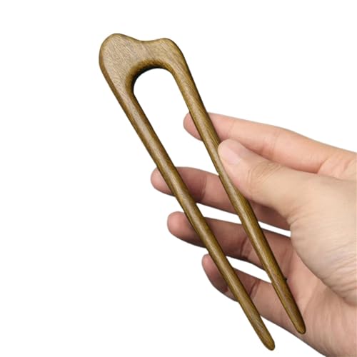 U-förmige Nadel Einfache chinesische Haarstäbe aus Holz, U-förmige Gabeln for Frauen, Duttmacher, Haarnadeln, Zubehör, Retro-Mode, Kopfbedeckungen(Color12) von ABFJHFK