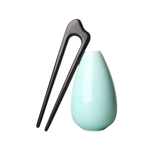 U-förmige Nadel Einfache chinesische Haarstäbe aus Holz, U-förmige Gabeln for Frauen, Duttmacher, Haarnadeln, Zubehör, Retro-Mode, Kopfbedeckungen(Color15) von ABFJHFK