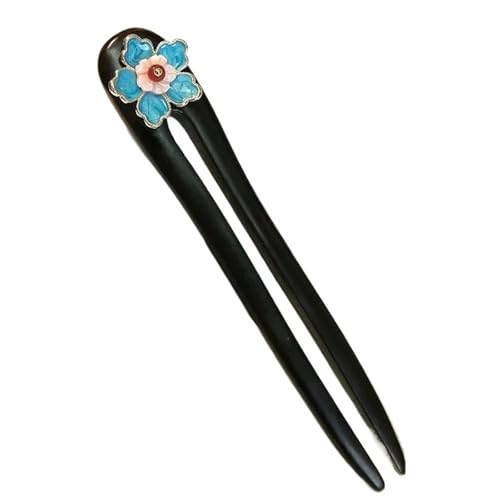 U-förmige Nadel Einfache chinesische Haarstäbe aus Holz, U-förmige Gabeln for Frauen, Duttmacher, Haarnadeln, Zubehör, Retro-Mode, Kopfbedeckungen(Color18) von ABFJHFK