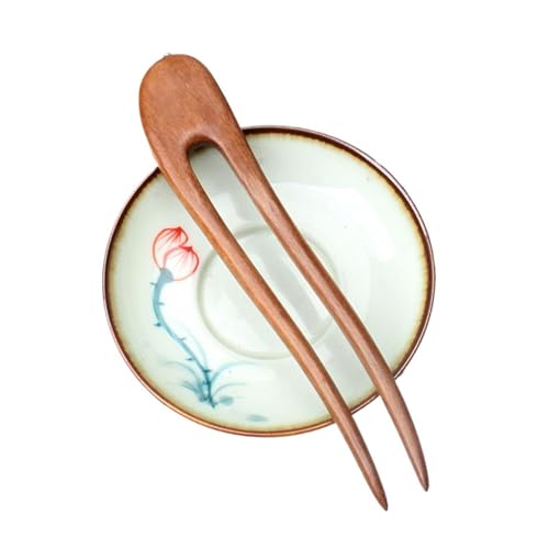 U-förmige Nadel Einfache chinesische Haarstäbe aus Holz, U-förmige Gabeln for Frauen, Duttmacher, Haarnadeln, Zubehör, Retro-Mode, Kopfbedeckungen(Color5) von ABFJHFK