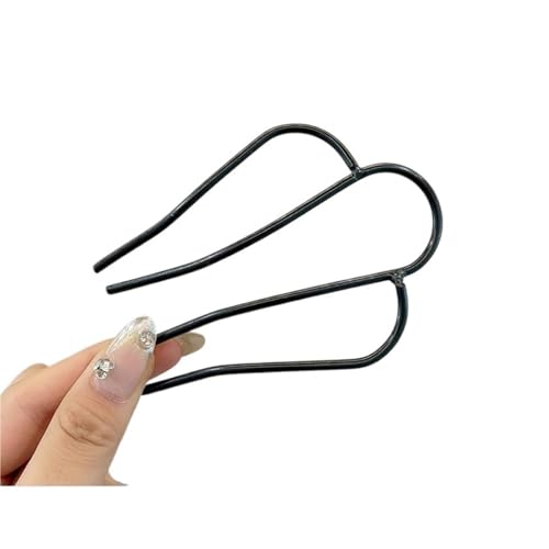 U-förmige Nadel Französisch Retro Bun Haarschmuck Perle Blume Kämme Pins Frauen Täglich U-förmige Haarnadel Weibliche Legierung Verschluss Geschenk(Color7) von ABFJHFK