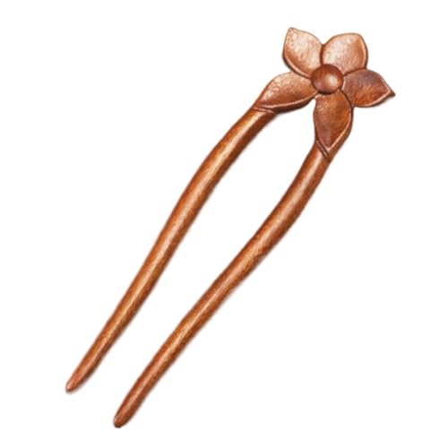 U-förmige Nadel Holz Haarstab aus U-förmige Gabel Katze Schmetterling Haarnadel im chinesischen Stil Dutt Kaninchen Kopfbedeckung Mädchen Accessoires(Color1) von ABFJHFK