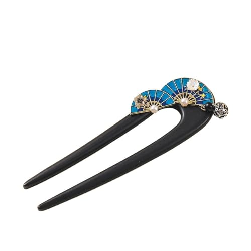 U-förmige Nadel Holzblumen U-förmige Haargabel Holzhaarnadel Schmetterlingsstäbe Chinesischer Stil Damen Haarstyling-Accessoires Kopfbedeckung(Color2) von ABFJHFK