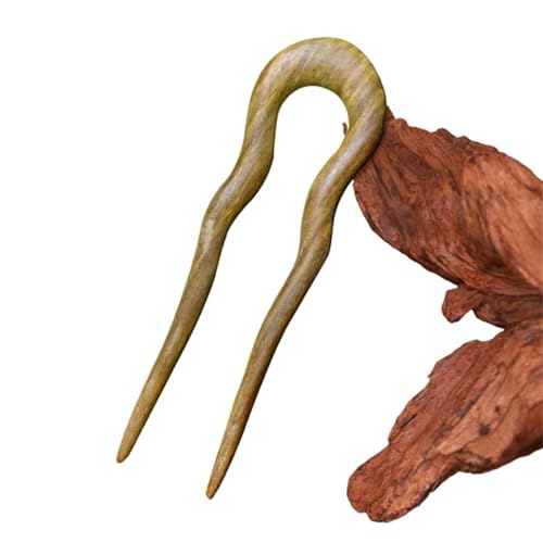 U-förmige Nadel Holzhaarnadeln U-förmige Haarstäbe Chinesisches Hanfu-Zubehör Einfache Sandelholz-Dutt-Essstäbchen Mädchen Retro-Schmuck(Color2) von ABFJHFK