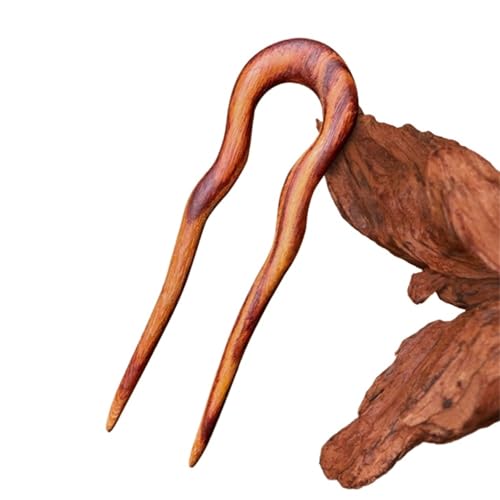 U-förmige Nadel Mädchen Haarschmuck Frisur Design Werkzeug Holz chinesischen Stil Kopfbedeckung Hanfu Sticks U Form Haarnadel aus(Color 3) von ABFJHFK