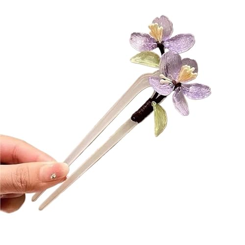 U-förmige Nadel U-förmige Haarnadel Acryl Blume Haar Stick Essstäbchen Chinesische Clips Hochzeit Kopfschmuck Schmuck Zubehör(Color3) von ABFJHFK